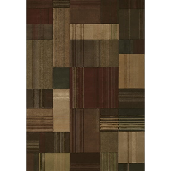 United Weavers Contours Area Rug 510-26659 Transition Toffee Panels Blocks 7' 10" x 10' 6" Rectangle