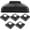 Black, variant on 6pcs Vinyl Post Skirt Vinyl Fence Post Cups Post Trim Replacement Vinyl Post Sleeves