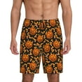 thumbnail image 1 of Balery Quirky Corn Pumpkin Pantalones cortos de pijama de punto de algodón para hombre con cinturilla y bolsillos-XX-Large, 1 of 6