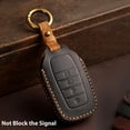 thumbnail image 3 of Key Fob Cover Compatible with Toyota Tundra Corolla Cross Venza Sequoia Highlander Avalon RAV4 Camry C-HR Prius Keychain Case Holder Protector,Black, 3 of 7