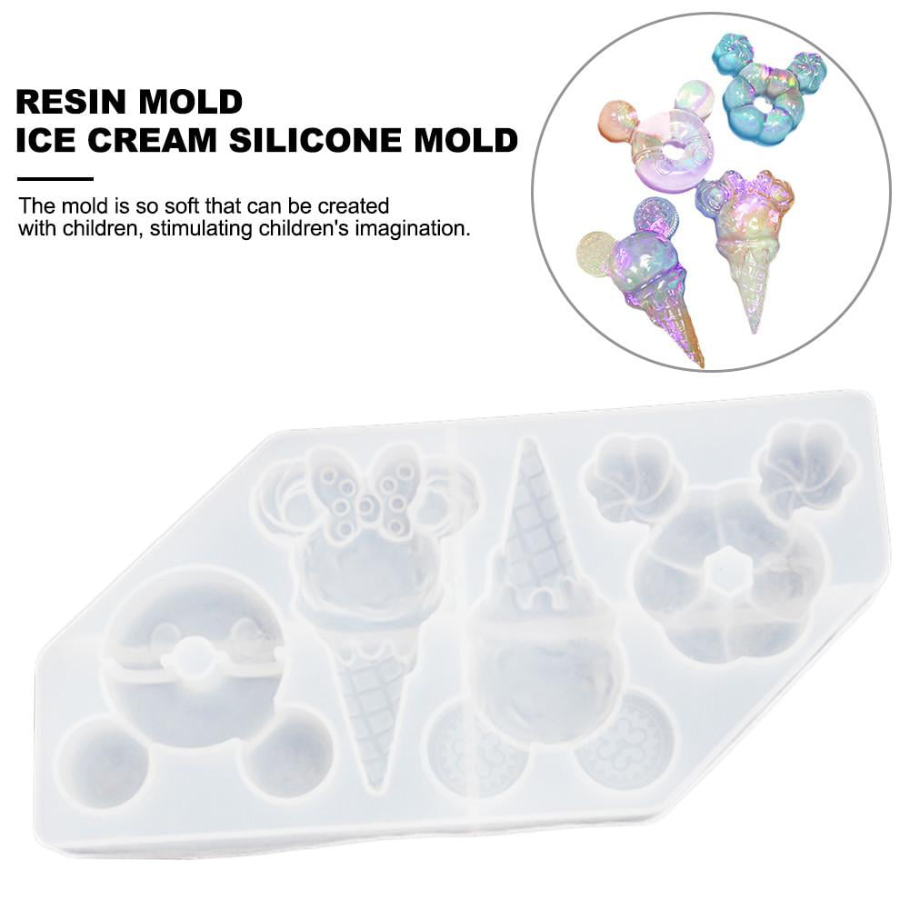 Sweet Cone Ice Cream Silicone Mold DIY Fondant Mould Plaster Resin Candle MoldPY 