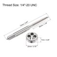 thumbnail image 2 of 1/4"-20 UNC Tap and Die Set, HSS Machine Thread Tap with Round Threading Die Right Hand, 2 of 5