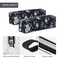 thumbnail image 4 of Cauagu Retro Flower Print Leather Pencil Pen Case - Stationery Bag Portable Stationery Bag Big Capacity Pencil Pouch Cosmetic Organizer Bag for Men & Women, 4 of 7