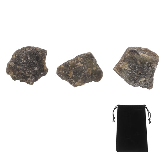 Uxcell 100g Labradorite Rough Crystals, Crystal Rocks Stone Real Raw Gemstones with Velvet Bag for Vase Filler Landscape Bottom Decoration Home Collection Decor DIY Project