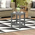 thumbnail image 2 of Topbuy 15" Outdoor Square Side End Table Wooden Coffee Table Suitable for Garden Patio Balcony Gray, 2 of 5