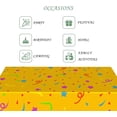thumbnail image 6 of 60x84 Inch Party Rectangle Tablecloth Colourful Star Confetti Streamer Polka dot Yellow Table Cloth Washable Durable Table Cover for Birthday Festival Wedding Banquet Holiday Celebrations, 6 of 7