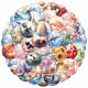 thumbnail image 2 of Juego de pegatinas con forma de bola de cristal con dibujos animados, 50 unidades, colorido mundo in, 2 of 2