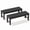 Black, variant on kaleemen 2-Person Outdoor Bench,Weatherproof Poly Lumber Patio Backless Bench for Yard, Porch and Park, Green
