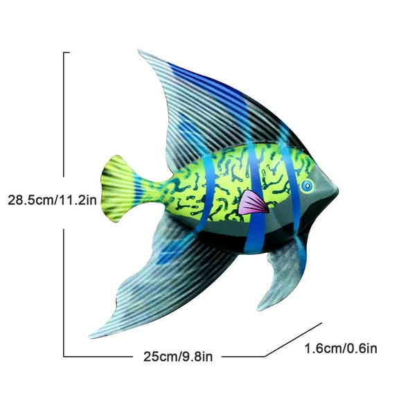 Vikakiooze Home Decor Fish Metal Art Wall Decoration Living Room Bedroom Home Decoration