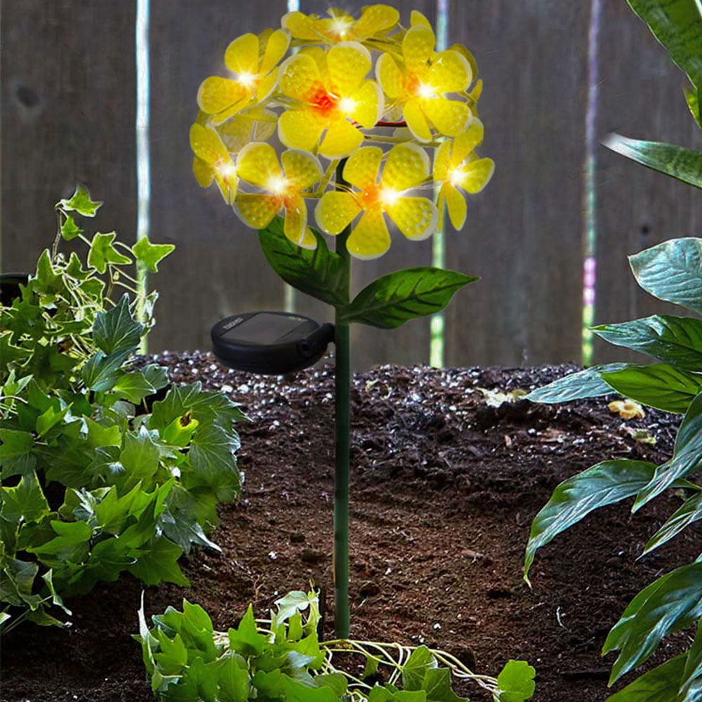 Solar LED Metal Flower Stake Lights - Multiple Colors