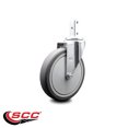 thumbnail image 2 of 6 Inch Thermoplastic Rubber Wheel Swivel 3/4 Inch Square Stem Caster SCC, 2 of 2