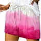 thumbnail image 1 of Pantalones Cortos Sueltos para Mujeres de Verano Impreso Encaje Hasta Bolsillo Elástico Pantalones Cortos Casuales Poliéster, Moda Pantalones Cortos de Verano para Uso Diario Y de Ocio, 1 of 5