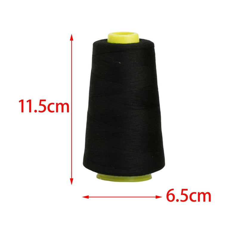 Polyester Sewing Thread 3000 Yards High Strength Spools of Thread Embroidery Sewing Thread Spools for Upholstery Quilting Beading Needlework Black