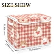 thumbnail image 3 of Pink Plaids Cute Hamster with Hearts Valentine Foldable Storage Bins with Lids Handles Collapsible Storage Containers Tote Boxes 16.5 x 12.6 x 11.8 inches, 3 of 7