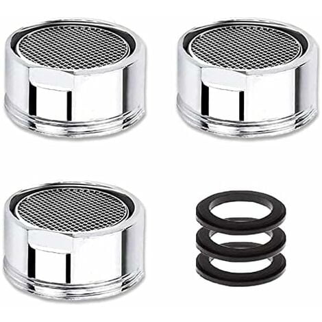 Aireador de grifo M22/M21.5, juego de 3 aireadores de grifo de ahorro de agua con filtro de acero inoxidable, aireador purificador de agua de grifo (rosca macho de 21,5 mm) Vhermosa Purificador de Agua