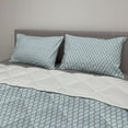 thumbnail image 2 of Blue and White Comforter & Sham Bedding Set, Doodle Foliage Pattern with Pastel Colored Background Tropical Leaf, 3 pcs Duvet Set Microfiber Filling Quilt, 5 Sizes, Pale Blue and White, by Ambesonne, 2 of 4