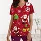 thumbnail image 1 of Pntutb, blusas con cuello en V y manga corta a la moda para mujer, blusa de bolsillo con estampado de uniforme de trabajo, tops Pntutb Pntutb-4226, 1 of 5