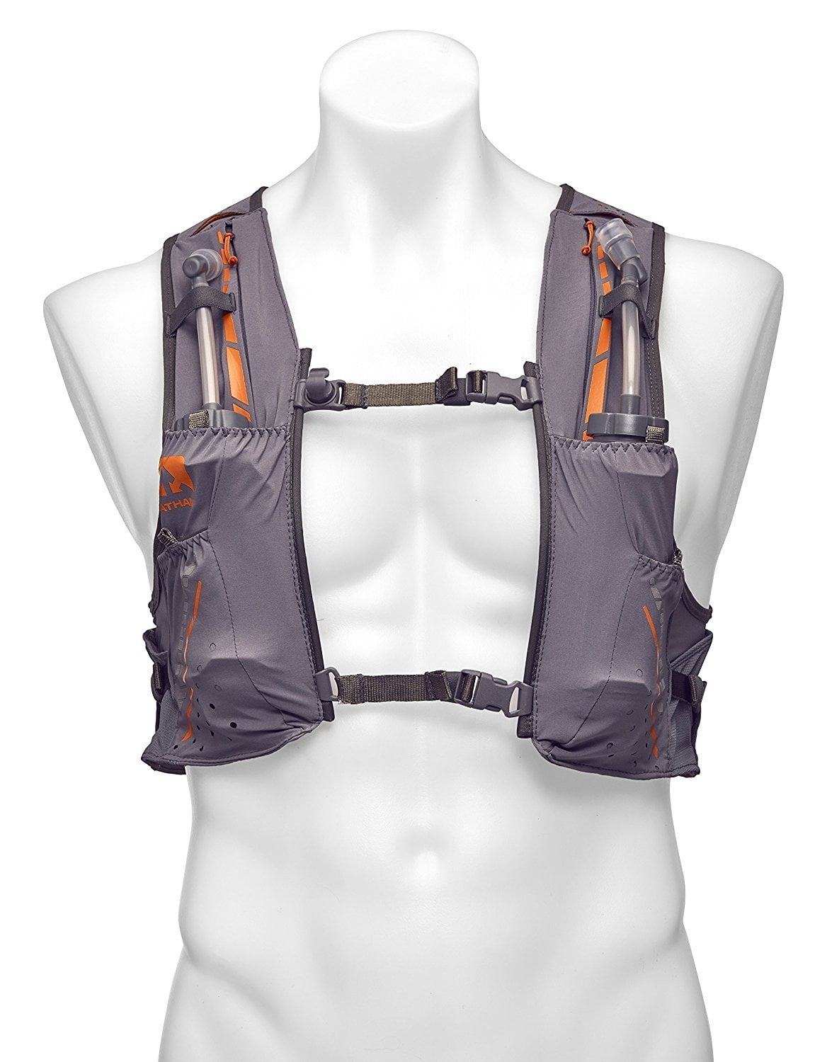 Nathan Vaporkrar Hydration Pack Running Vest, Includes two 12oz Flasks with Extended Straws, Compatible with 1.8L... by Nathan