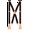 Brown, variant on Buyless Fashion Button End Logger Work Suspenders for Men - 48" Adjustable Straps 1 1/4" - X Shape