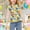 Multicolor C, variant on Girls Short Sleeve T Shirts Casual Summer Soft Ruffle Flutter Sleeve Easter Graphic Print Fashion Tops for Kids Multicolor Size 10 Years