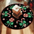 thumbnail image 2 of Christmas Tree Skirt Black Tree Skirts Candy Cane Decorations Xmas Tree Skirt Tree Mat 36 Inch Winter Christmas Decor for Home, 2 of 6
