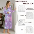 thumbnail image 6 of Tutolipy Christmas Nightgowns for Women Snowflake Printed Sleepwear V Neck Loungewear Long Sleeve Nightshirts Comfy House Dress for Home, S, 6 of 7