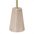 thumbnail image 3 of Evelyn&Zoe Killian 25.5" Modern Metal and Wood Table Lamp with White Drum Fabric Shade, 3 of 7