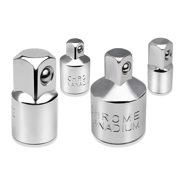 4pcs Ratchet Adapter Adapter Set Socket Adapter Ratchet 1/2" to 3/8",3/8" to 1/2",1/4" to 3/8",3/8" to 1/4 "Reducing Adapters for Sockets and Bits