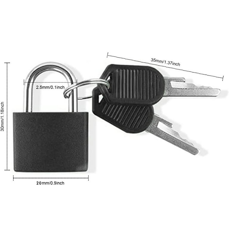 4 Pieces Suitcase Locks with Keys, Metal Padlocks Luggage Padlocks