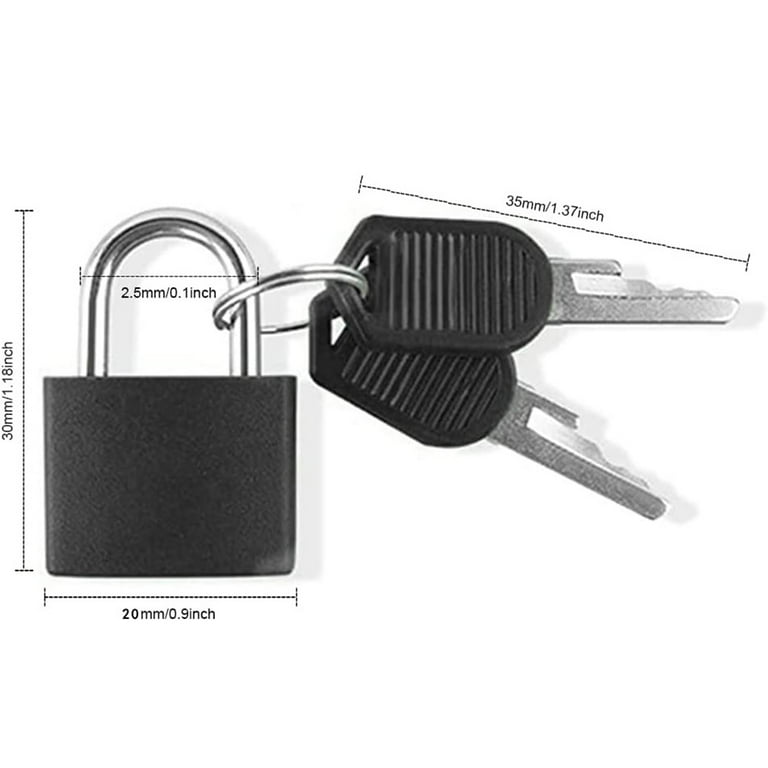 4 Pieces Suitcase Locks with Keys, Metal Padlocks Luggage Padlocks