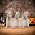 thumbnail image 4 of Skeleton Figurine for Mantel Decor Three-dimensional Scene Decor Halloween Skeleton Statue Resin See Speak Hear No Evil Figurine for Indoor for Spooky, 4 of 8