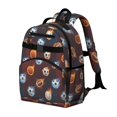 thumbnail image 2 of Football and Basketball Red Pattern Cute School Backpack Bag for School with Padded Back and Adjustable Shoulder Straps 15.25"x11.5"x5.25", 2 of 5