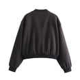 thumbnail image 4 of Womens Cropped Jacket Button Down Long Sleeve Winter Casual Coats Outerwear Women Autumn Winter Cropped, 4 of 5