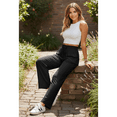 thumbnail image 5 of Women’s Casual Wide Leg Sweatpants Flowy Lounge Pants with Pockets Adjustable Tie Knot Elastic Waist Pajama Pants, 5 of 8
