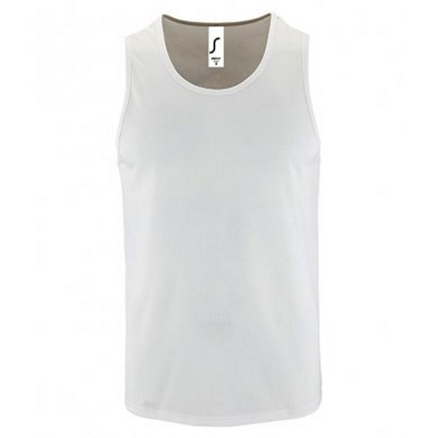SOLS - Camiseta deportiva sin mangas modelo Sporty para hombre (Blanco)