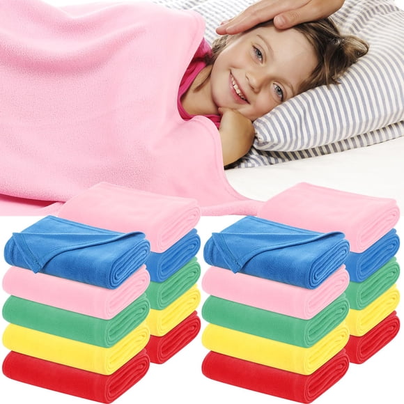 Mantas para cuna Oudain, 20 unidades, forro polar, 5 colores, 91 x 147 cm, para niños