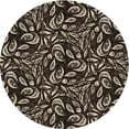 thumbnail image 1 of Ahgly Company Machine Washable Indoor Round Transitional Bullet Shell Brown Area Rugs, 4' Round, 1 of 7