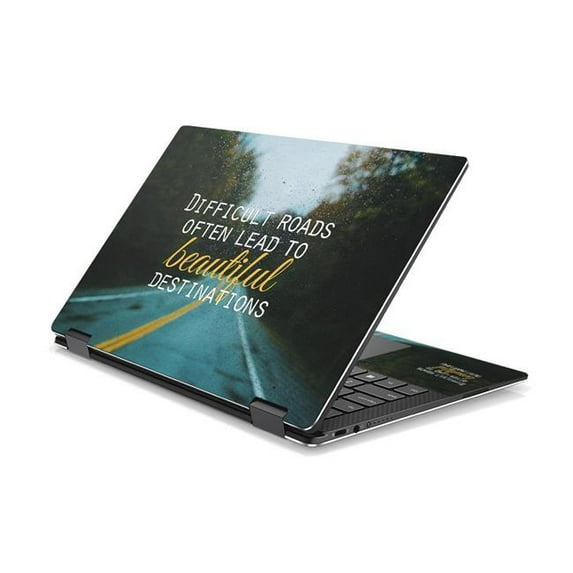MightySkins CF-DEXPS1317-Difficult Roads Carbon Fiber Skin Decal Wrap for Dell XPS 13 9365 2-in-1 2017 - Difficult Roads
