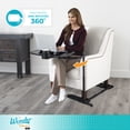thumbnail image 2 of Stander Plateau Merveilleux TG, Table de Plateau TV Pivotante Réglable, Grand Support pour Portable, Bureau de Canapé, Tables d'Appoint et Bureau de Jeu avec Porte-Gobelet et Coins pour Portable, Base Noire avec Plateau Noir Extra Grand, 2 of 7