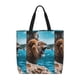 thumbnail image 1 of Fotbe Ice Blue Coastal Lion Bolsa Tote con Estampado para Mujer, Bolsos con Cremallera, Bolsa de Hombro Casual de Gran Capacidad con Bolsillos Internos, 1 of 7