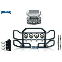 Compatible with Freightliner Cascadia 2018  (Without FogLights Model) Grille Bumper Deer Guard Black