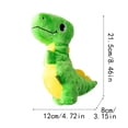 thumbnail image 2 of Dinosaur Squeaky Dog Toys Durable Plush Pet Chew Interactive Stuffed Teething Play Sound Green, 2 of 5