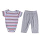 thumbnail image 1 of Lindo de pantalón gris a rayas para accesorio de ropa de muñeca Reborn de 20 pulgadas, 1 of 9