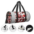 thumbnail image 3 of Balery Buffalo Plaid Love And Gnome Bolsa de Gimnasio para Mujeres y Hombres, Bolsa de Viaje Impermeable, Bolsa de Fin de Semana con Compartimento para Zapatos y Bolsillo Húmedo, 3 of 6