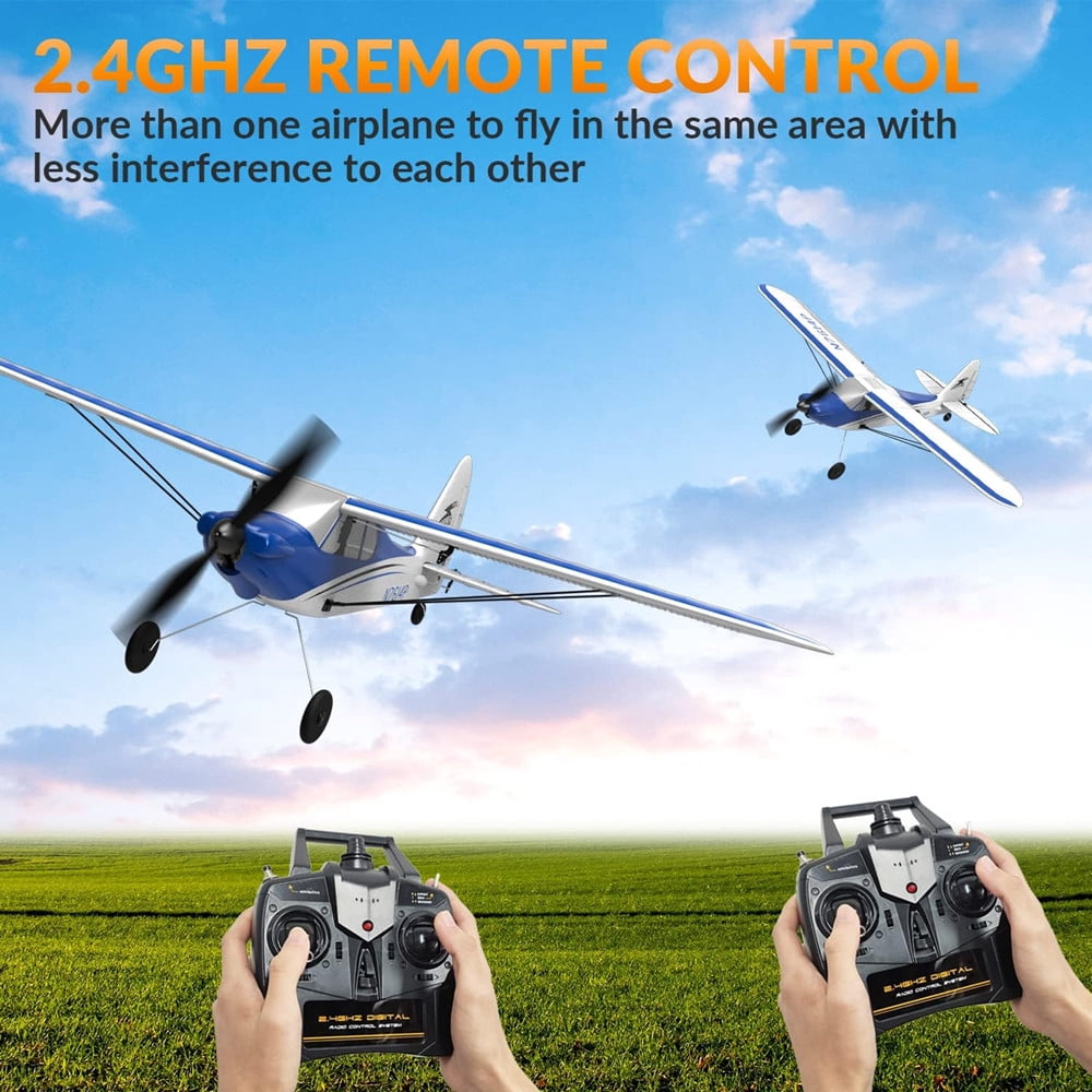 Volantex RC Plane Sport Cub 500 Glider Aircraft Aerobatic 2.4G 4CH RC Fighter RTF for Beginner Blue
