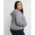 thumbnail image 2 of Hanes Originals Women’s French Terry Cropped Hoodie (Plus Size) Black 50R PE Heather 4X, 2 of 5