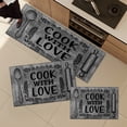 thumbnail image 4 of CCTFS Holiday cooking love Kitchen Decor Christmas Fall Kitchen Rugs, Xmas Decorative Farmhouse Floor Mats for Home Kitchen Dining Room Decorations - 16''*24'', 4 of 10