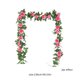 thumbnail image 3 of Juego de enredaderas de rosas artificiales | Guirnalda decorativa realista de 2 piezas de 230 cm, 10 cabezas, blanco rosa fuerte rojo sandía roja, colgante de pared floral de plástico, acento, 3 of 6