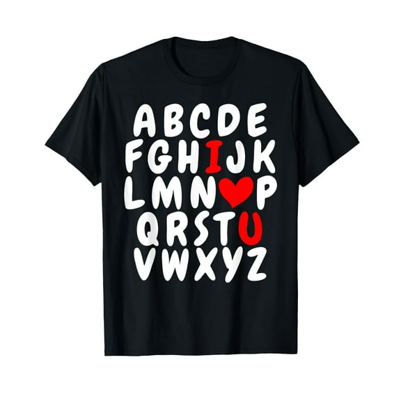Alphabet ABC I Love You Valentines Day Heart T-Shirt