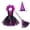 04 Red, variant on 5-Piece Girls Purple Witch Themed Tutu Dress Accessory Set, Sleeveless Mesh Party Skirt with Hat, Broom, Collar & Socks for Halloween Dress Up 2-12 Years